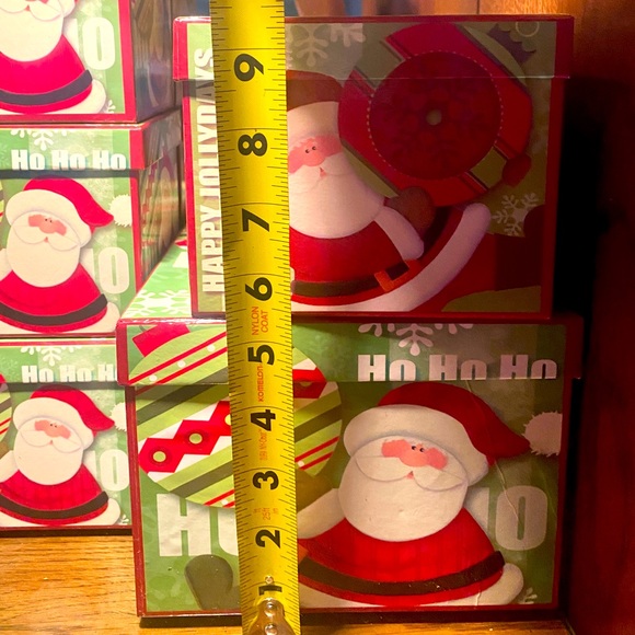 🎅LINDY BOWMAN🎅5-CHRISTMAS DESIGNER SANTA GIFT BOXES & 9-CT BOWS🎁 - Picture 5 of 11